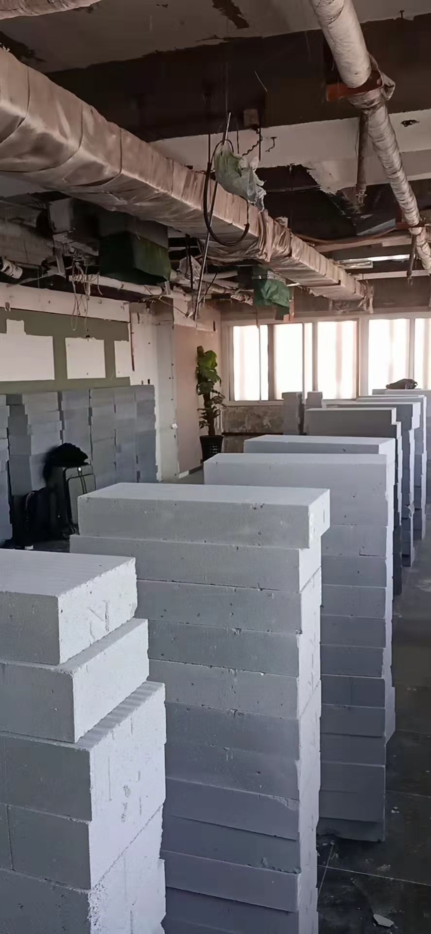 加气块隔墙效果
